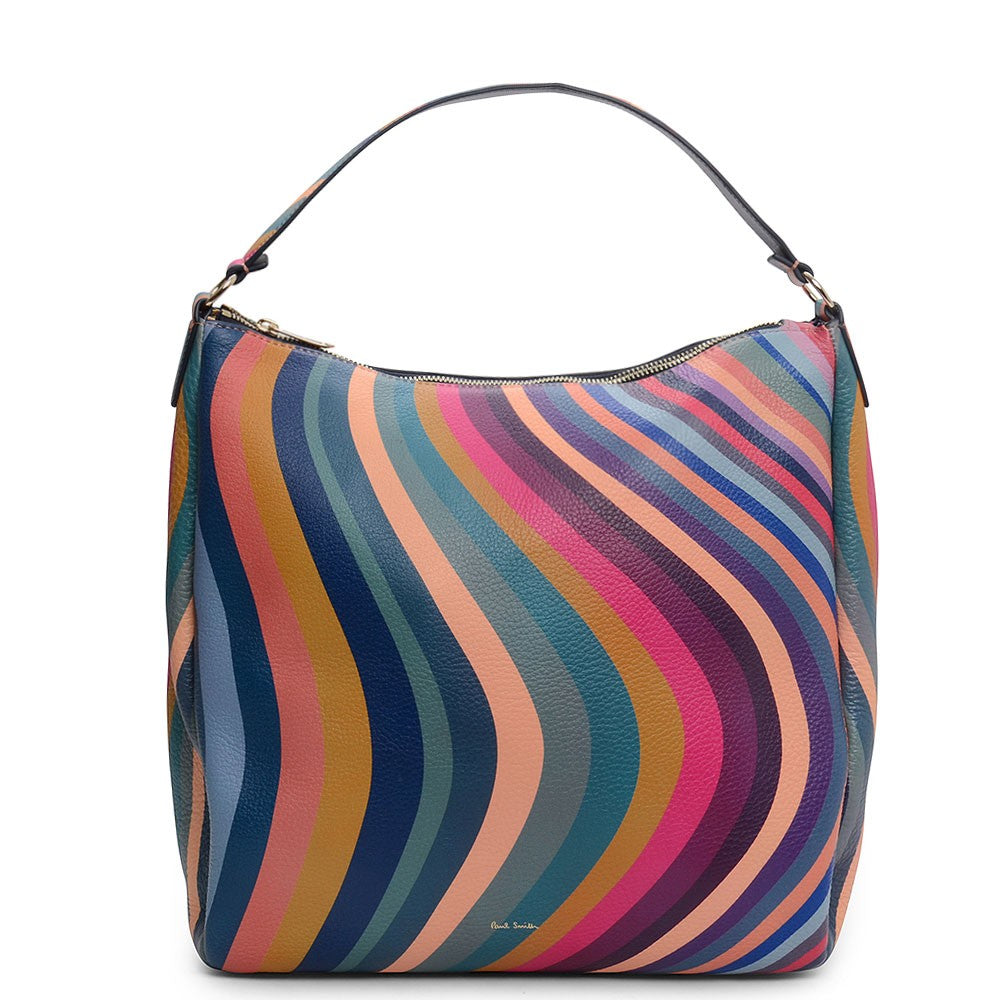 Women's 'Swirl' Print Leather Purse With Strap