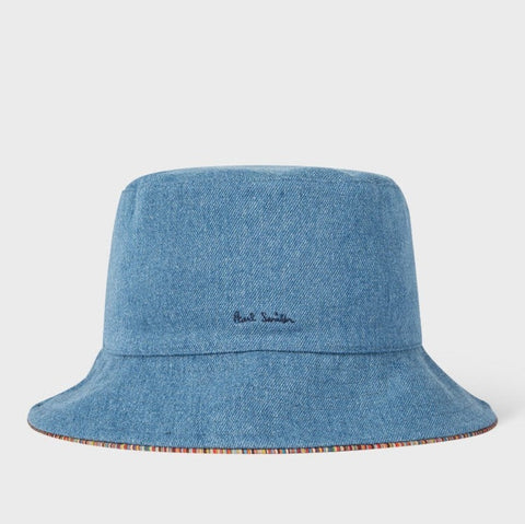 Paul Smith - Women's Bucket Reversible Hat in Denim/Navy