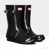 Hunter Women's Original Short Wellington Boots in Black Gloss