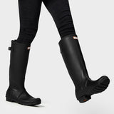 Hunter Women's Original Tall Back Adjustable Wellington Boots in Black