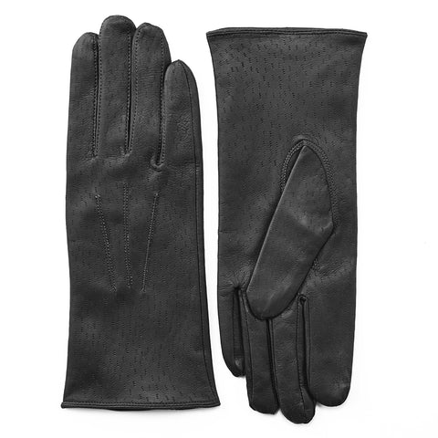 Pittards Ladies Aniline 3 Point Leather Gloves in Black
