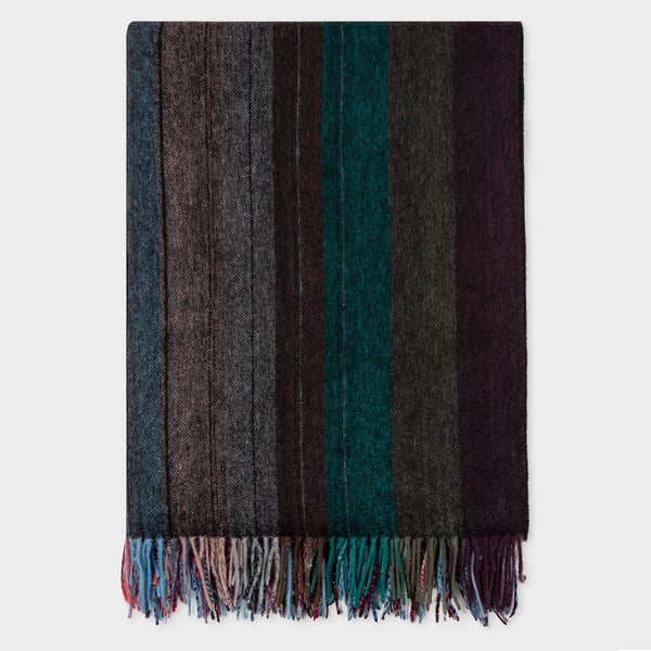 Paul Smith Mixed Stripe Lambswool Blanket/Scarf