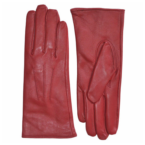 Pittards Ladies Nappa Leather 3 Point Gloves in Crimson