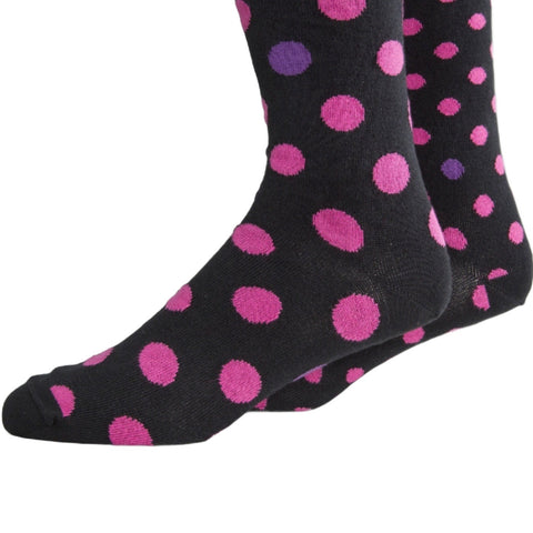 Paul Smith - Men's Sock Odd Polka Dot in Black/Pink