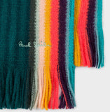 Paul Smith - Women's Artist Stripe Merino Wool Scarf in Dark Green