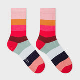 Paul Smith - Women's Mixed Stripe Socks Three Pack in Pink